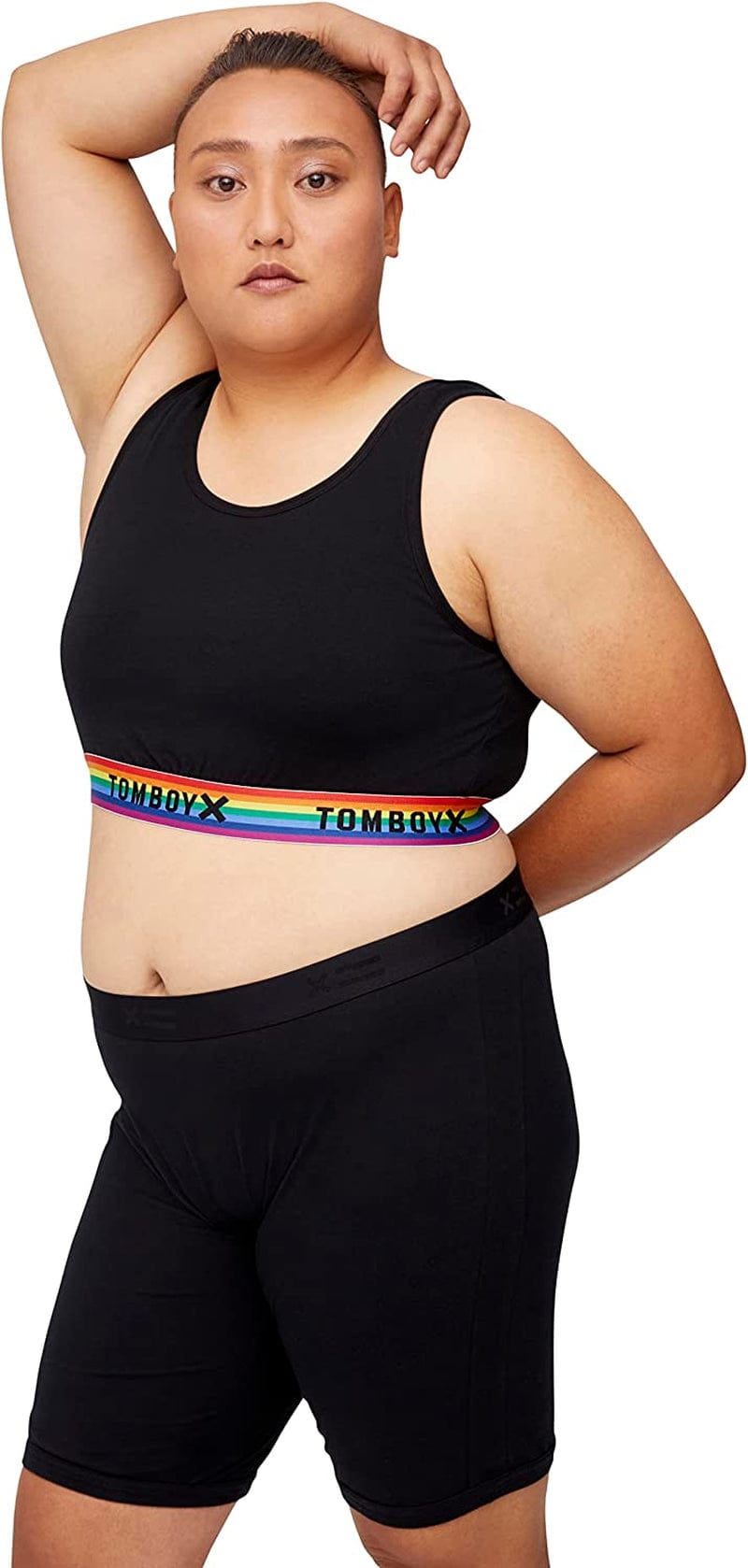 Tomboyx Soft Bra, Cotton Scoop-Neck Bralette for Women, Wireless No-Padding Low Impact, (XS-5X)