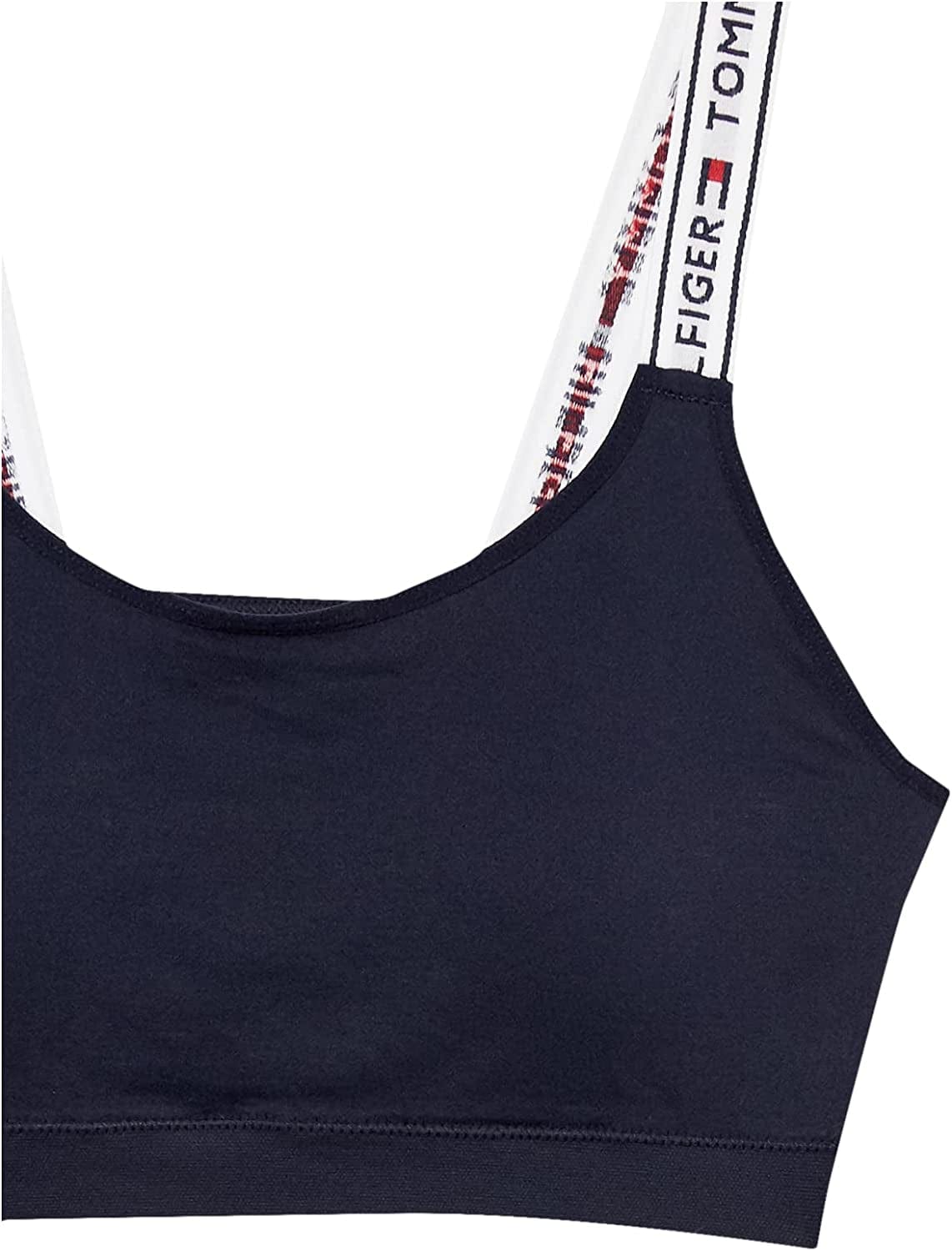 Tommy Hilfiger Womens 2 Pack, Multipack Seamless Brami Top Bra, Heather Grey/Navy Blazer, Medium US