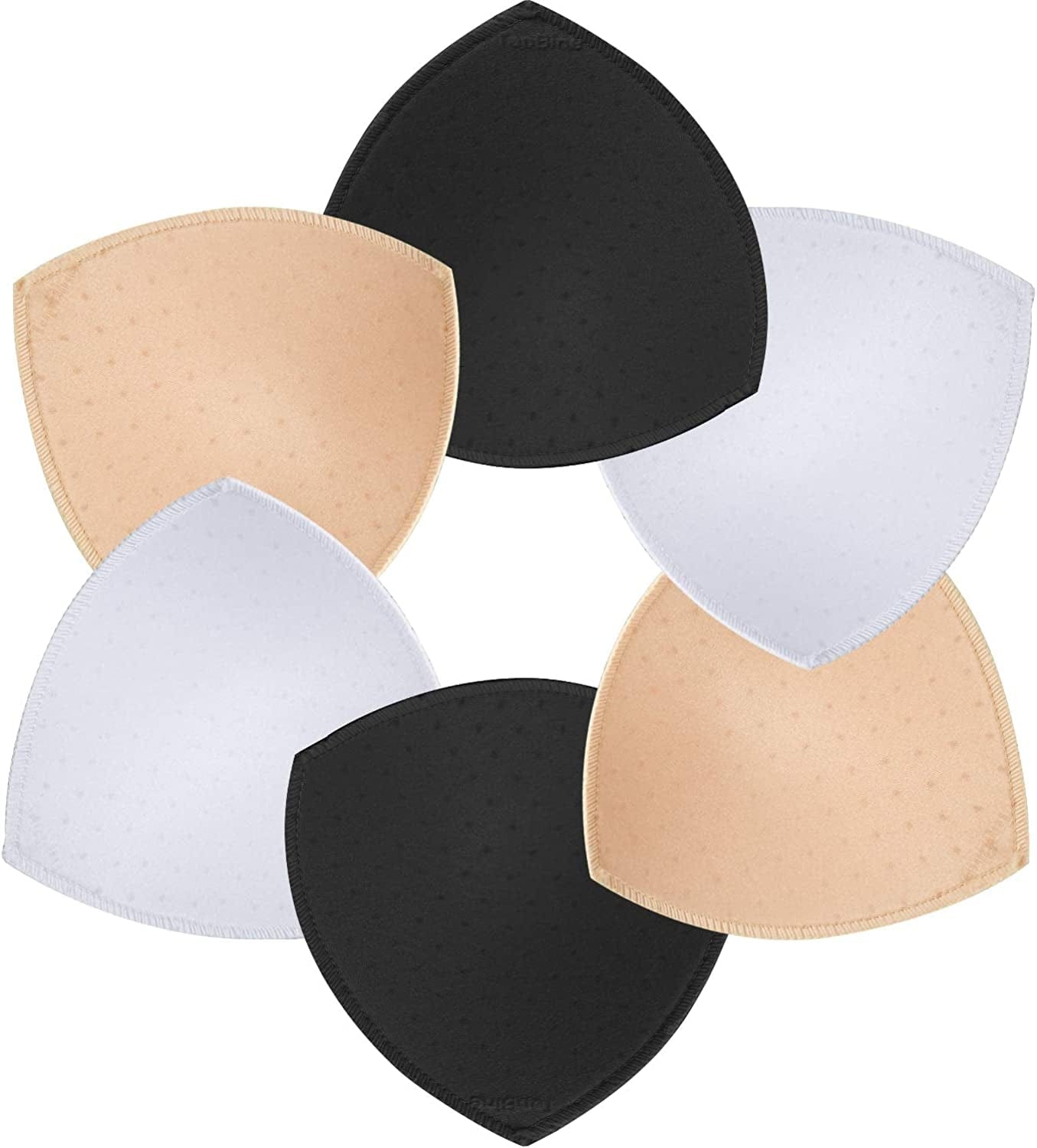 Topbine Removable Bra Pads Inserts Women'S Comfy Sports Cups Bra Insert for Bikini Top Swimsuit 3 Color