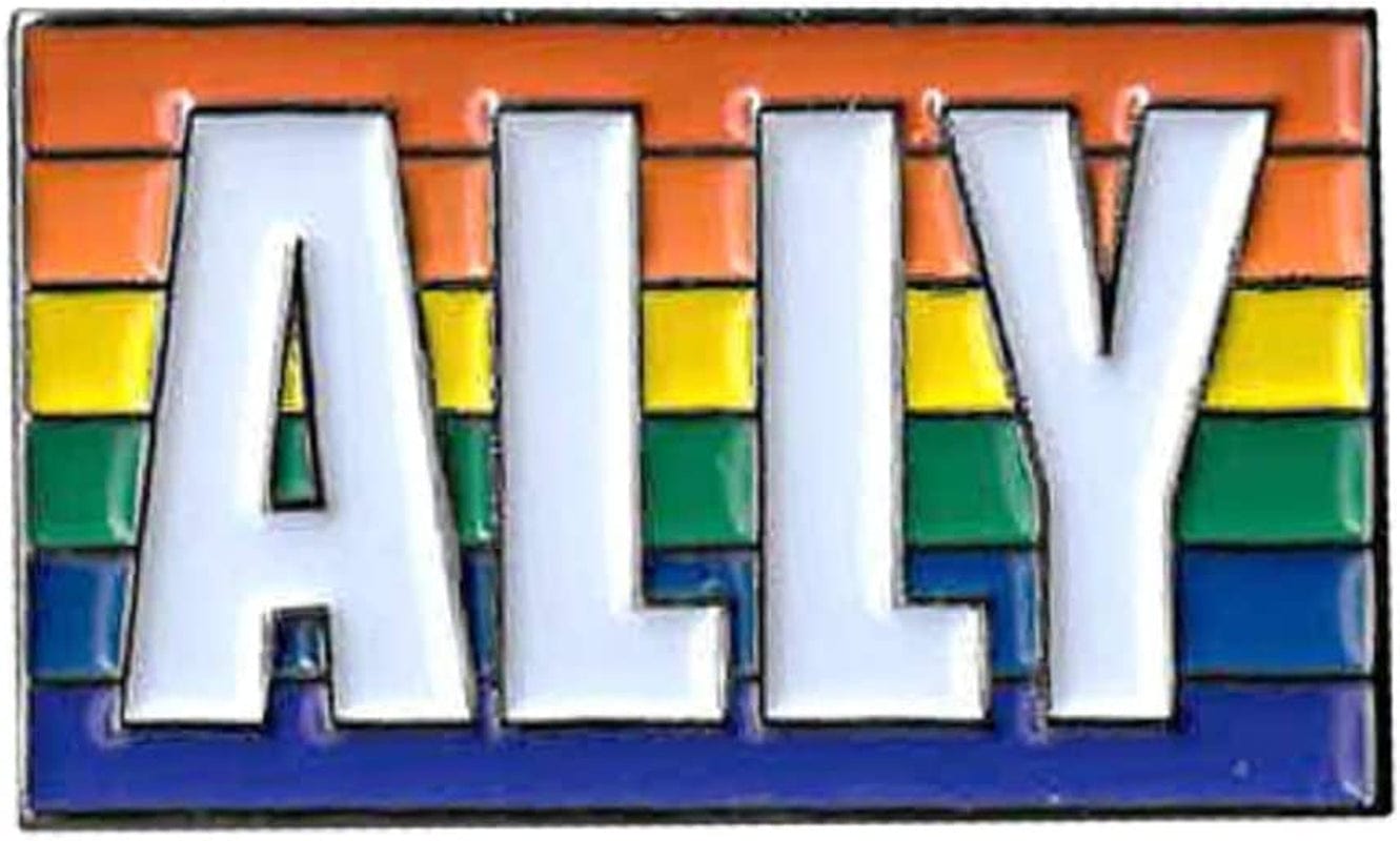 Transgender Flag Ally Enamel PIN - Transgender Flag with Ally Novelty Top Quality Backpack Cute Enamel Lapel PIN Rainbow Flag