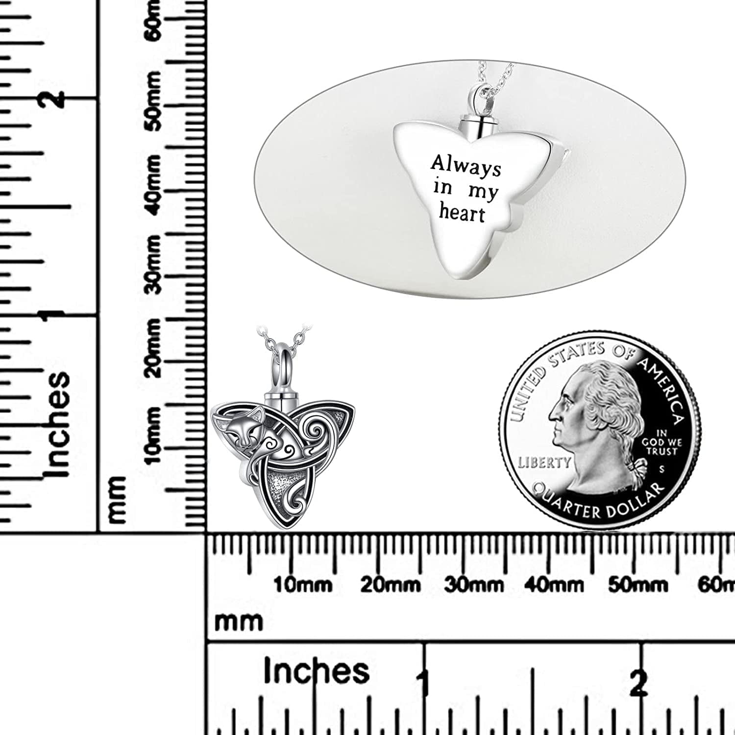 Triquetra Cat Necklace for Womensterling Silver Celtic Trinity Knot Necklace Jewelry Gifts