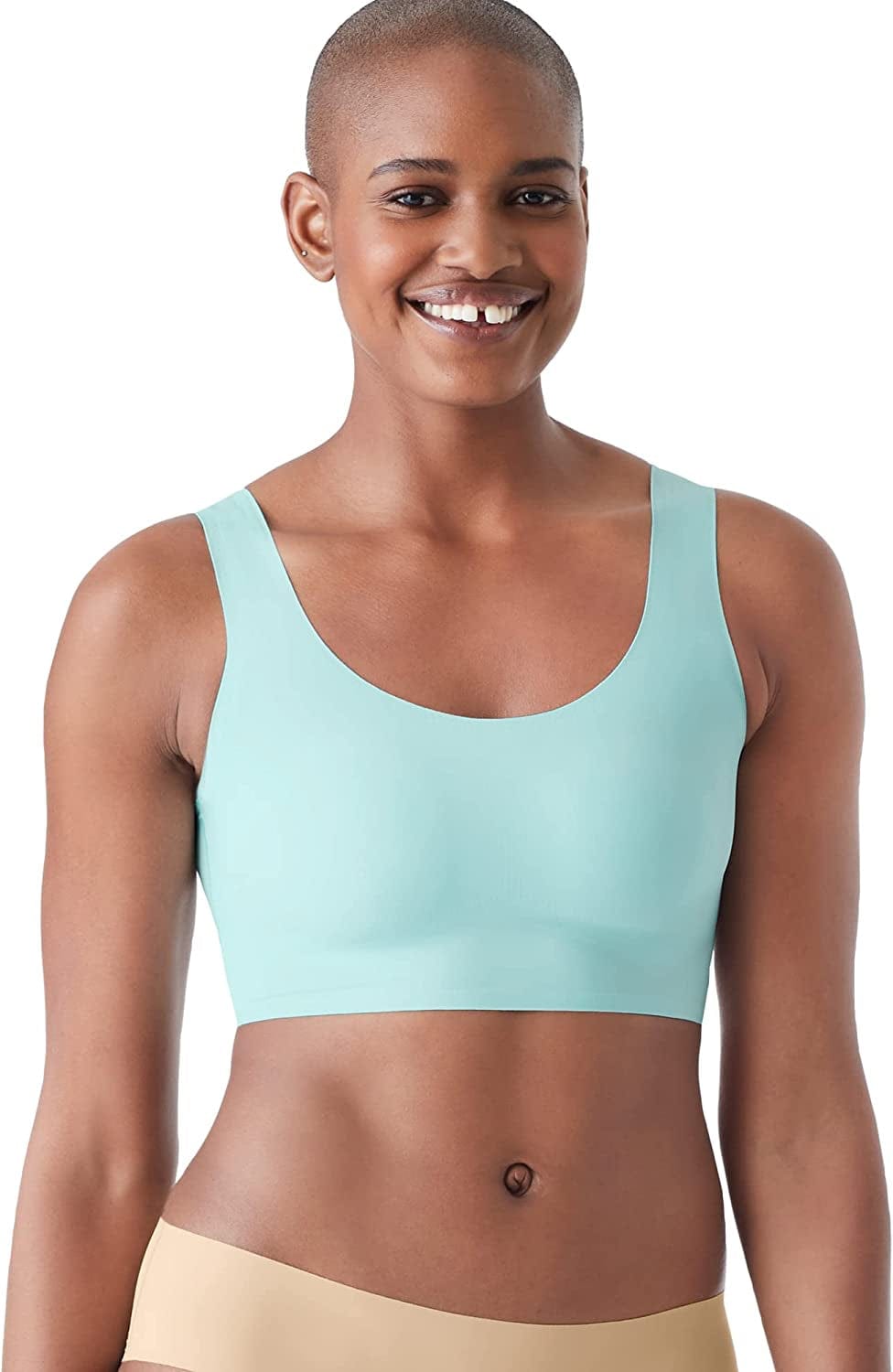 True & Co Women'S True Body Scoop Neck Bra Sky Blue / Standard Cup / X-Large