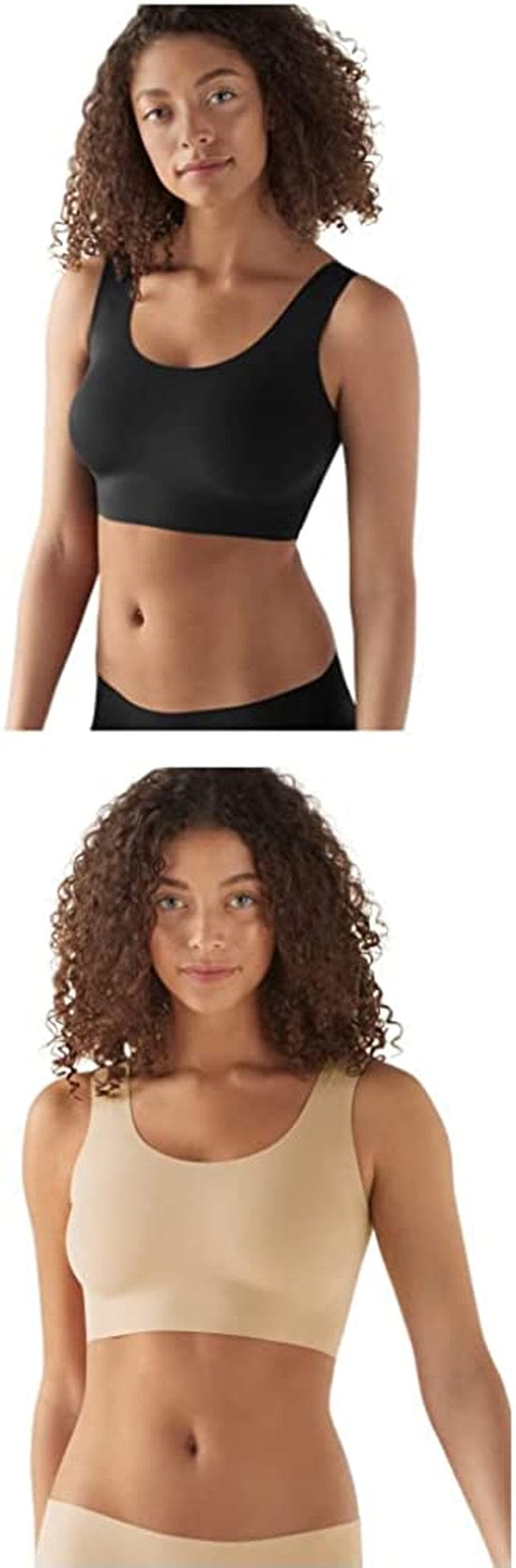 True & Co Women'S True Body Scoop Neck Bra Black & Desert / Snug / XS (30C-D,32A-B)