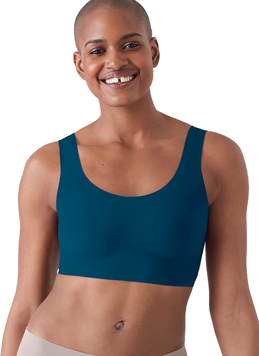 True & Co Women'S True Body Scoop Neck Bra Pacific Blue / Standard Cup / X-Large