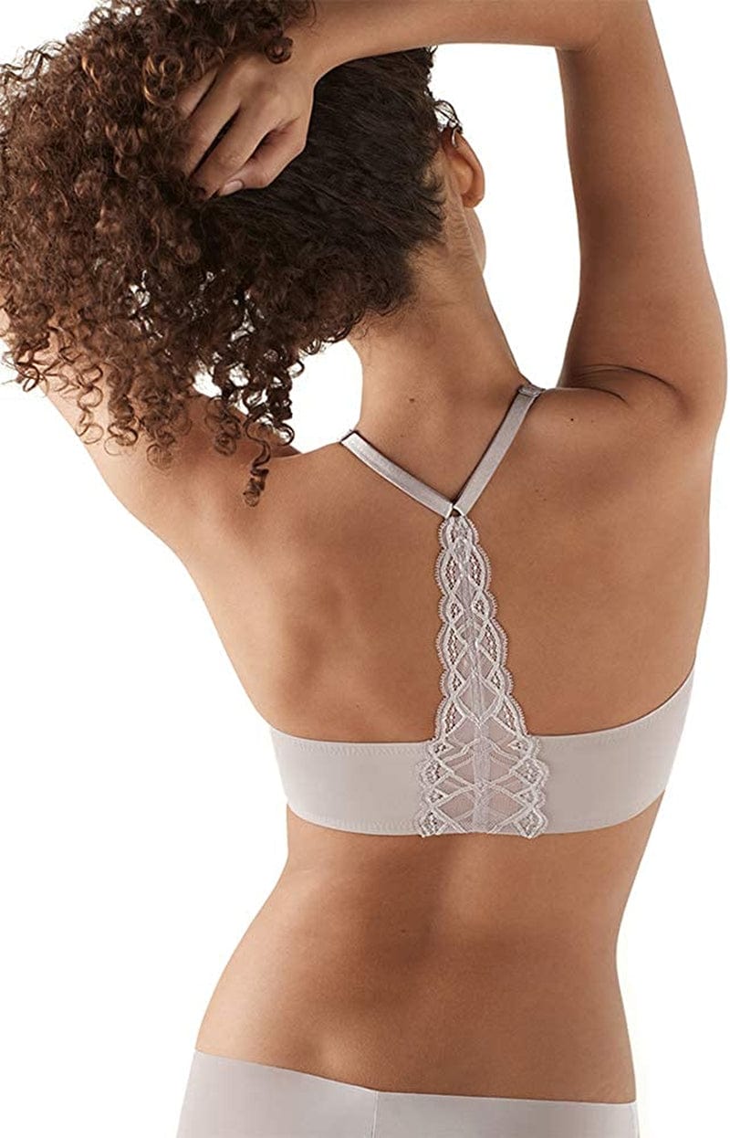 True & Co Women'S True Body Triangle Lace Racerback Bra Mink / Standard Cup / XL (38C-D,40A-B)