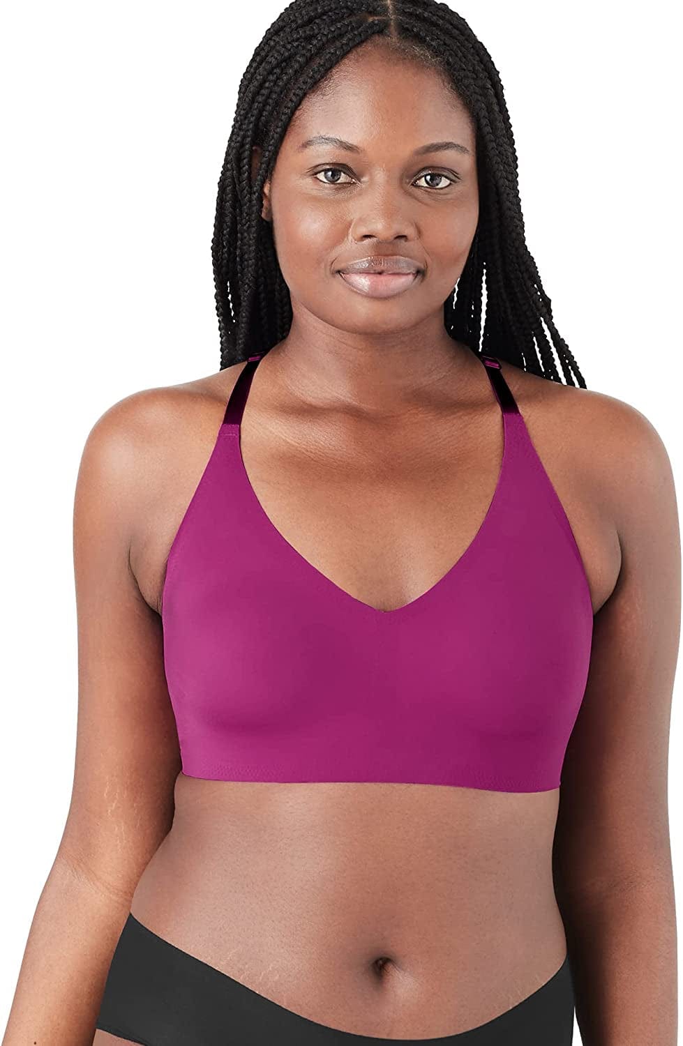 True & Co Women'S True Body Triangle Lace Racerback Bra Purple Thistle / Standard Cup / XL (38C-D,40A-B)