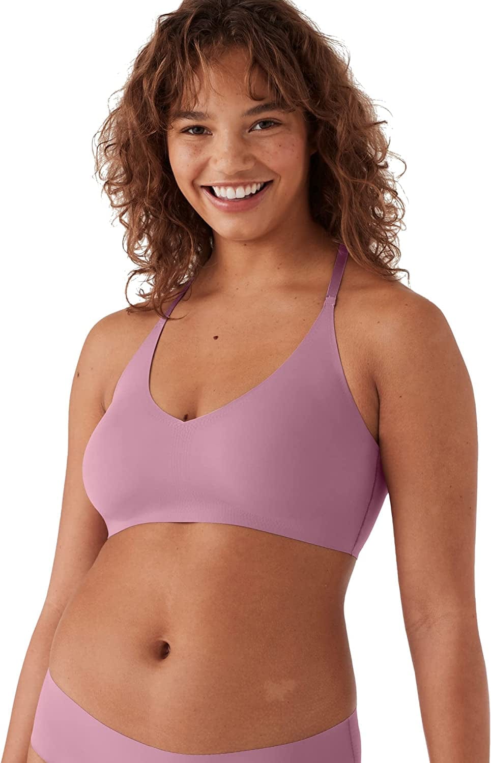 True & Co Women'S True Body Triangle Lace Racerback Bra Dusky Orchid / Standard Cup / XL (38C-D,40A-B)