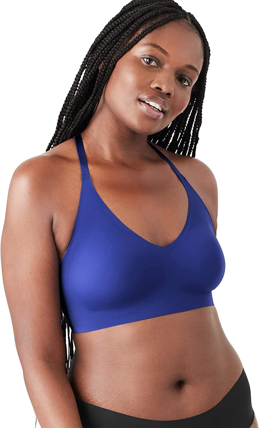 True & Co Women'S True Body Triangle Lace Racerback Bra Laguna Blue / Standard Cup / XL (38C-D,40A-B)