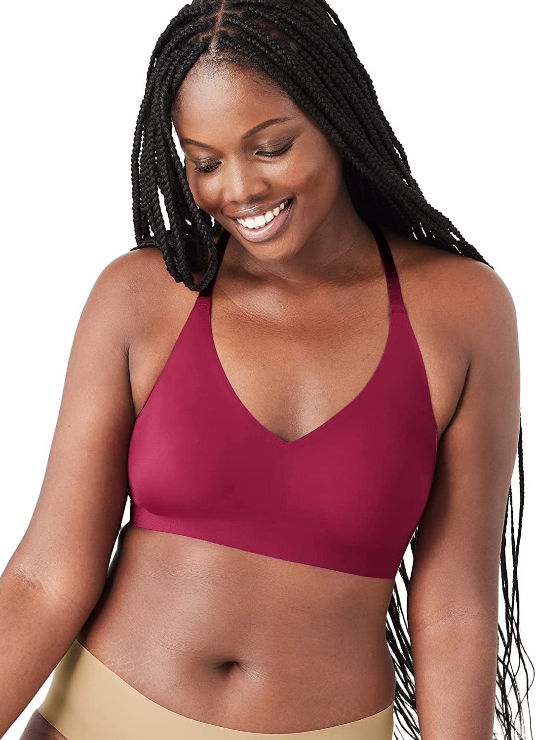 True & Co Women'S True Body Triangle Lace Racerback Bra Beet Red / Standard Cup / XL (38C-D,40A-B)