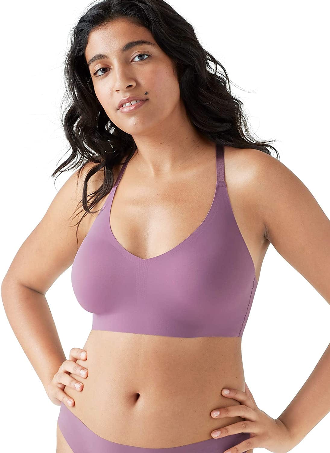 True & Co Women'S True Body Triangle Lace Racerback Bra Berry Conserve / Standard Cup / XL (38C-D,40A-B)