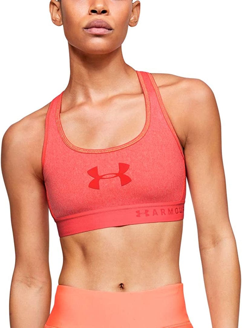 Under Armour Women'S Armour Mid Crossback Novelty Sports Bra Beta Light Heather (628)/Iridescent / Medium