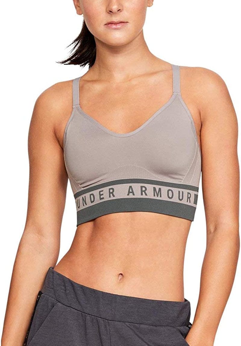 Under Armour Women'S Seamless Longline Sports Bra Tetra Gray (015)/Jet Gray / Medium