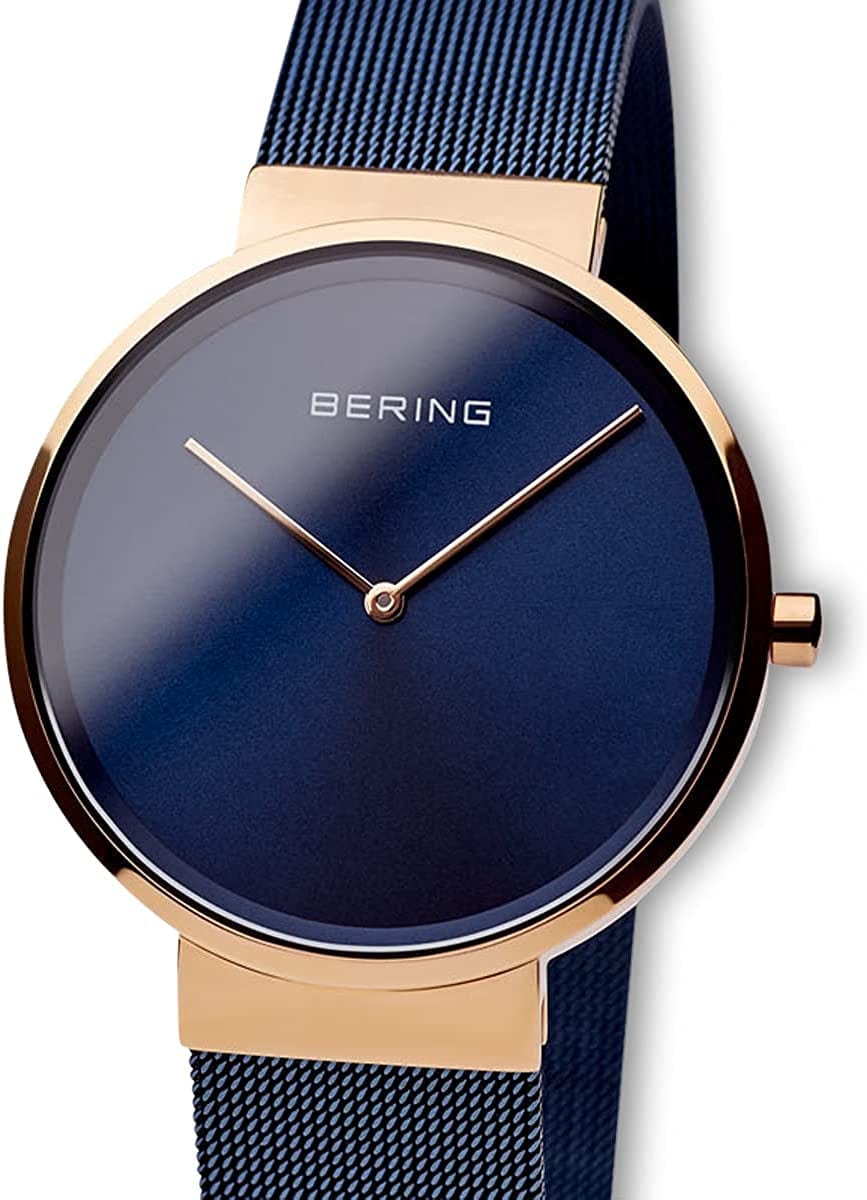 Unisex Analogue Quartz Watch with Stainless Steel Strap 7020-6smd-39mm