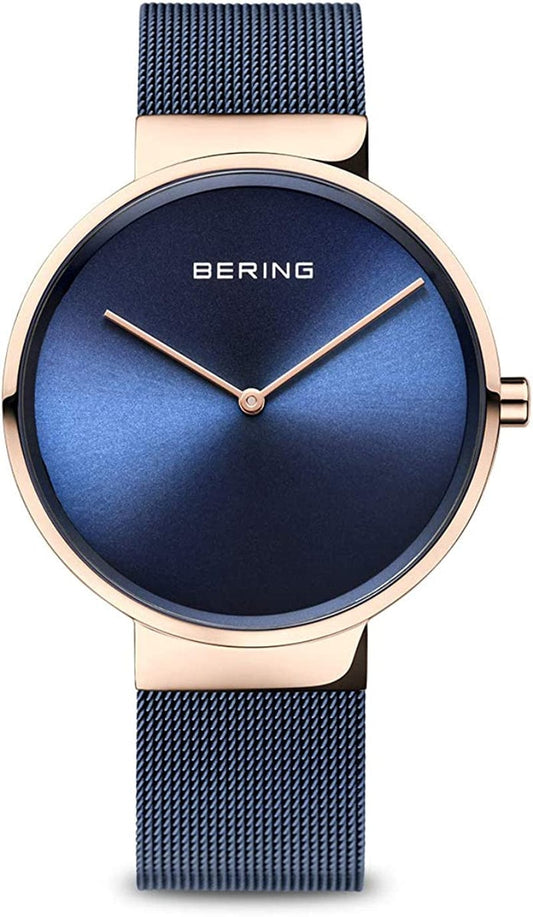 Unisex Analogue Quartz Watch with Stainless Steel Strap 7020-6smd-39mm