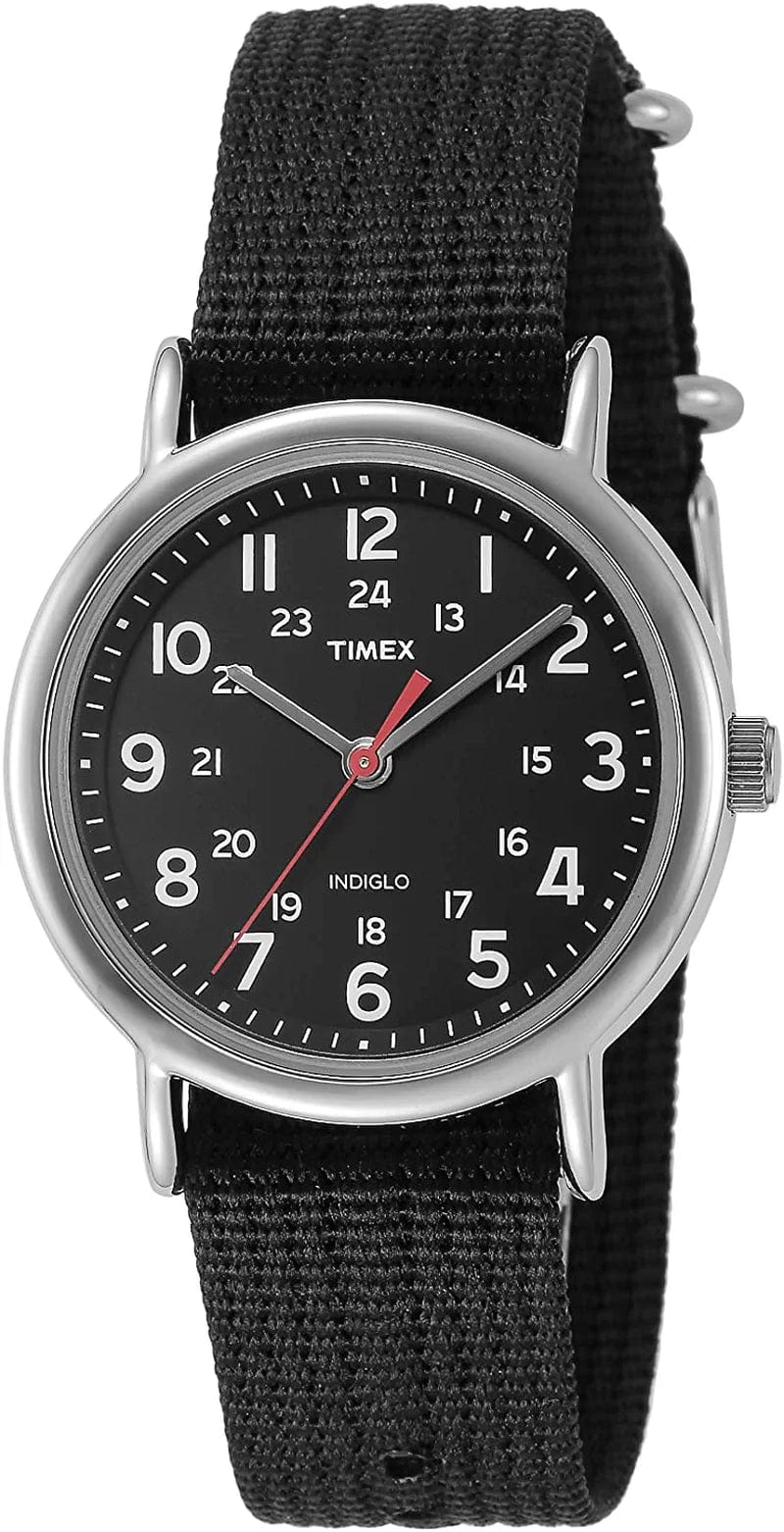 Unisex T2N647 Weekender 38Mm Black Nylon Slip-Thru Strap Watch