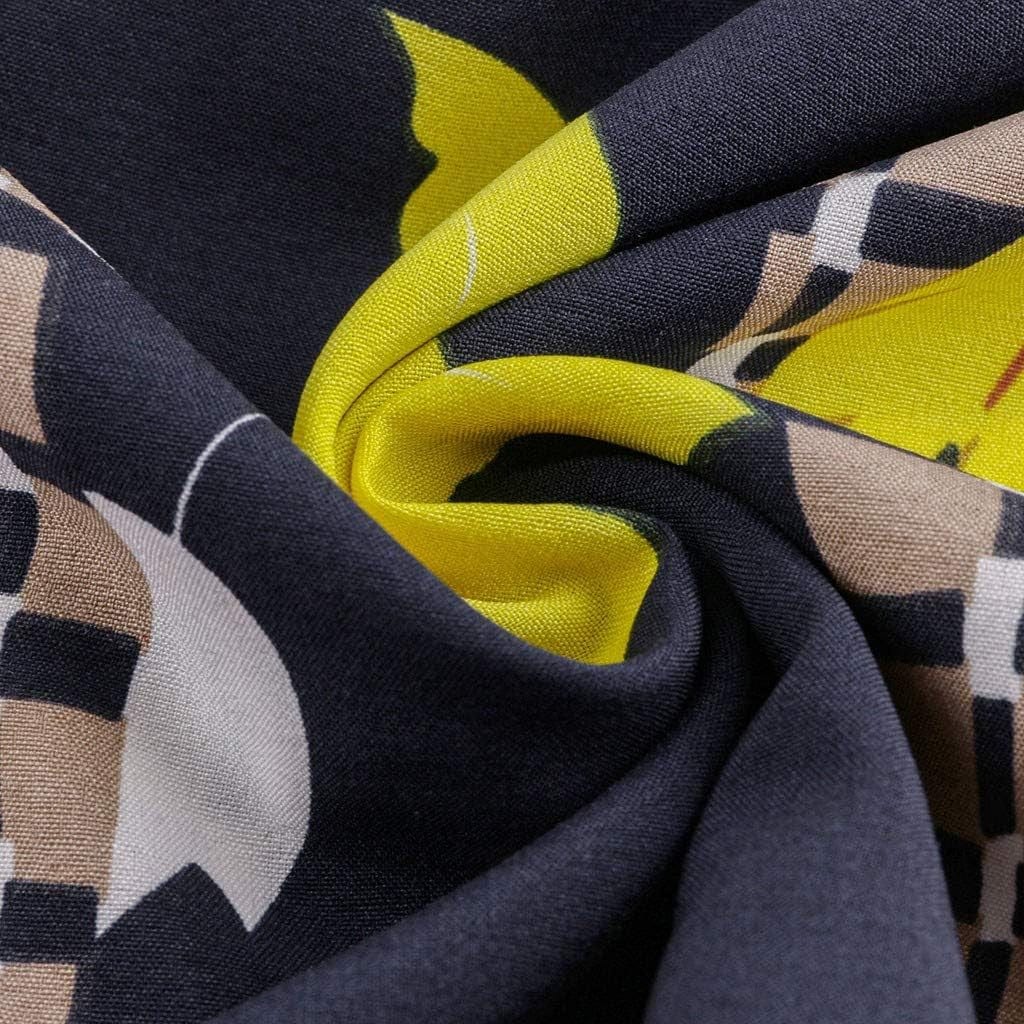 UQRZAU Women'S Dresses Fashion Winter Dresses Long Sleeve Midi Maple Leaf Printed Swing Loose Comfy Casual Dress, S-2XL