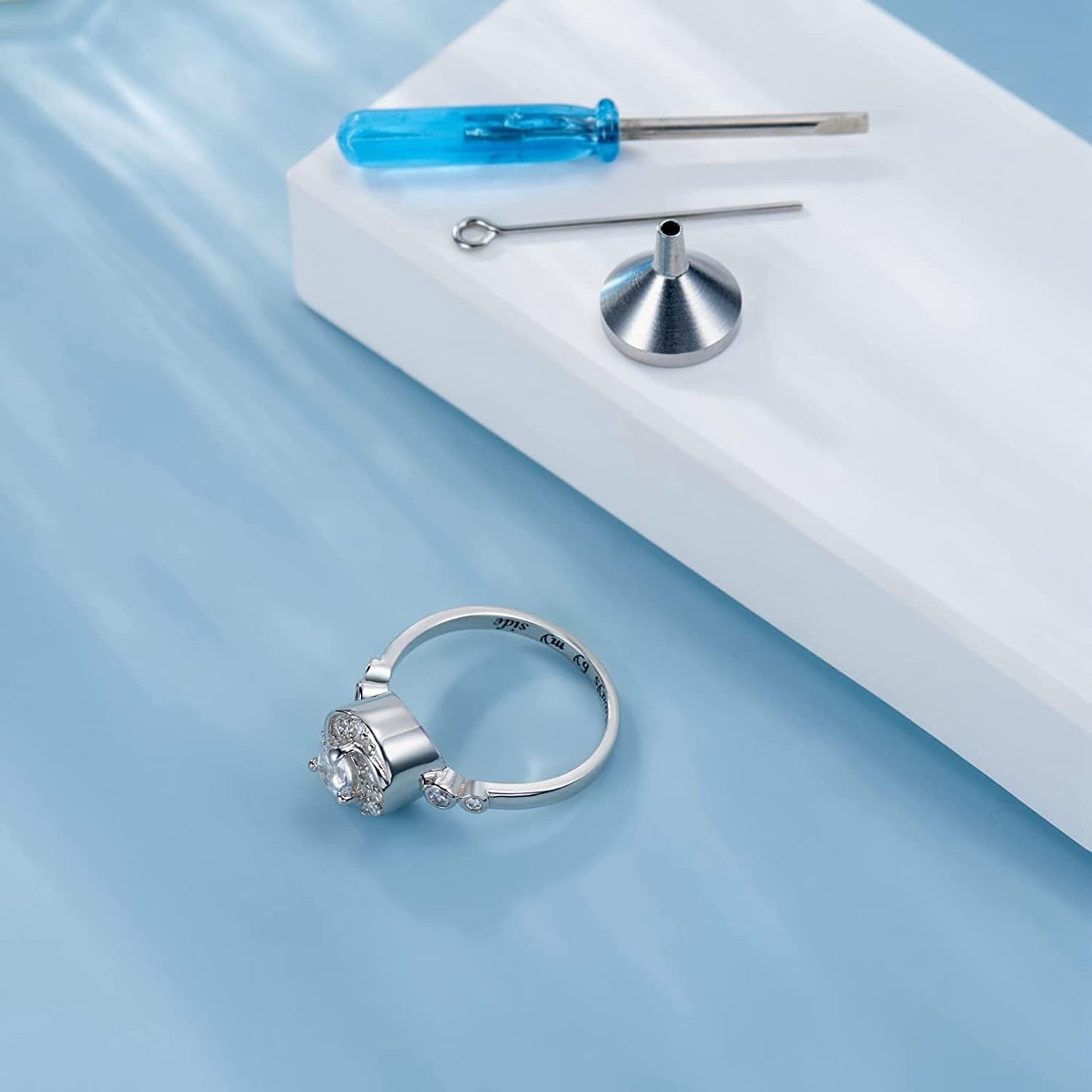 Urn Rings for Cremation Ashes Circle of Life 925 Sterling Silver Always by My Side Keepsake Rings Memorial Jewelry for Women