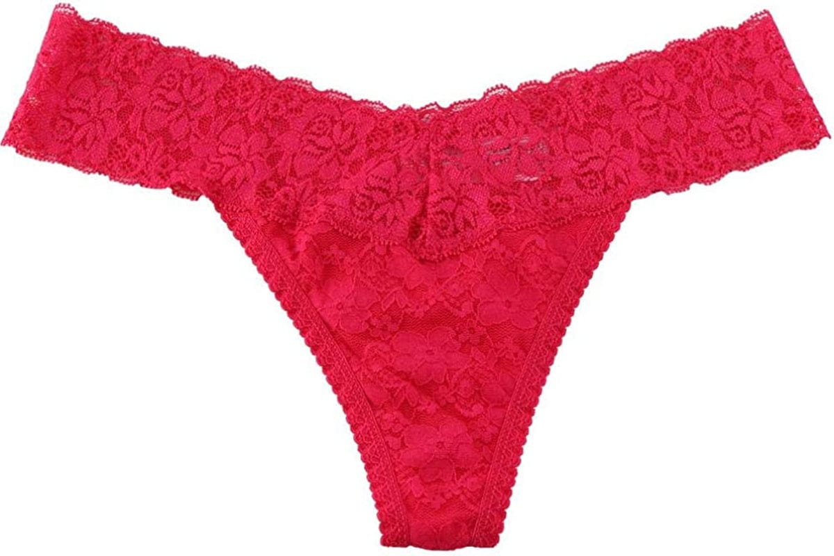 UWOCEKA 5 Pack Women'S Sexy Stretchy Lace Thong V Cheeky Underwear See through Panties