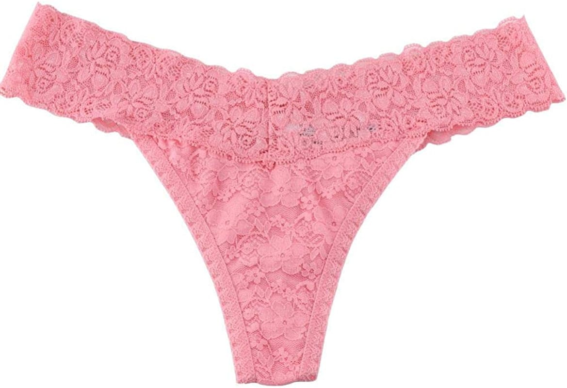 UWOCEKA 5 Pack Women'S Sexy Stretchy Lace Thong V Cheeky Underwear See through Panties