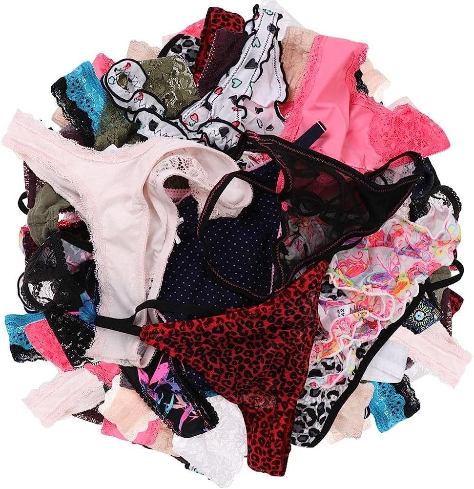 UWOCEKA Sexy Thongs for Women,Varity of T-Backs Sexy Underwear 20 Pack of G Strings Lacy Undies Panties Tanga Multicolor / X-Large