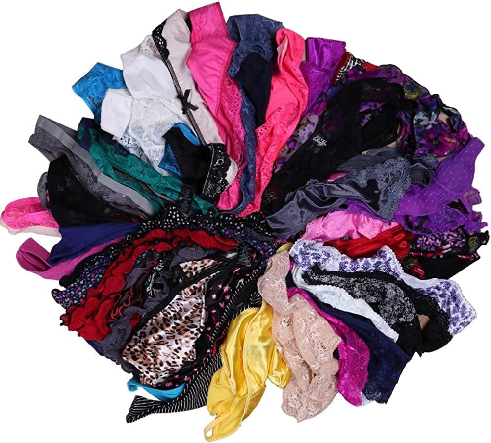 UWOCEKA Sexy Underwear, Kinds of Women T-Back Thong G-String Underpants Sexy Lacy Panties, 10 Pcs 10 Pcs / Large