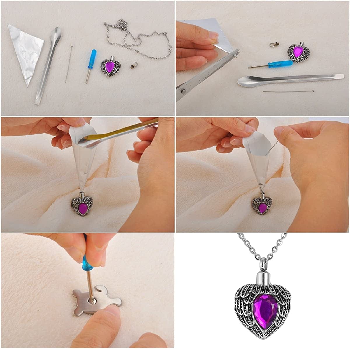 Valyria Cremation Jewelry Flying Butterfly Urn Pendant Keepsake Memorial Necklace