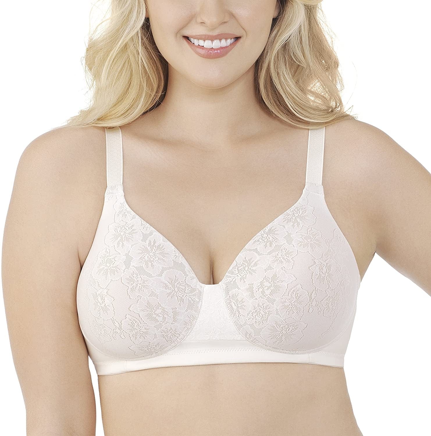 Vanity Fair Women'S Beauty Back Full Figure Wirefree Bra (71380-Fashion Colors) Coconut White Orchid / 40C