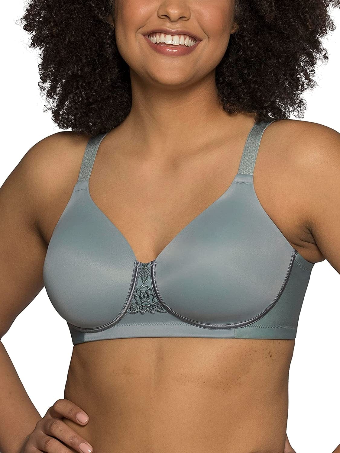 Vanity Fair Women'S Beauty Back Full Figure Wirefree Bra (71380-Fashion Colors) Wirefree - Blue Sea Glass / 38DD