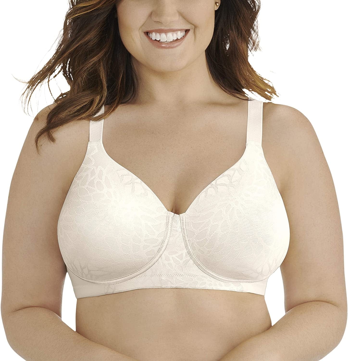 Vanity Fair Women'S Beauty Back Full Figure Wirefree Bra (71380-Fashion Colors) Coconut White Lace / 38D
