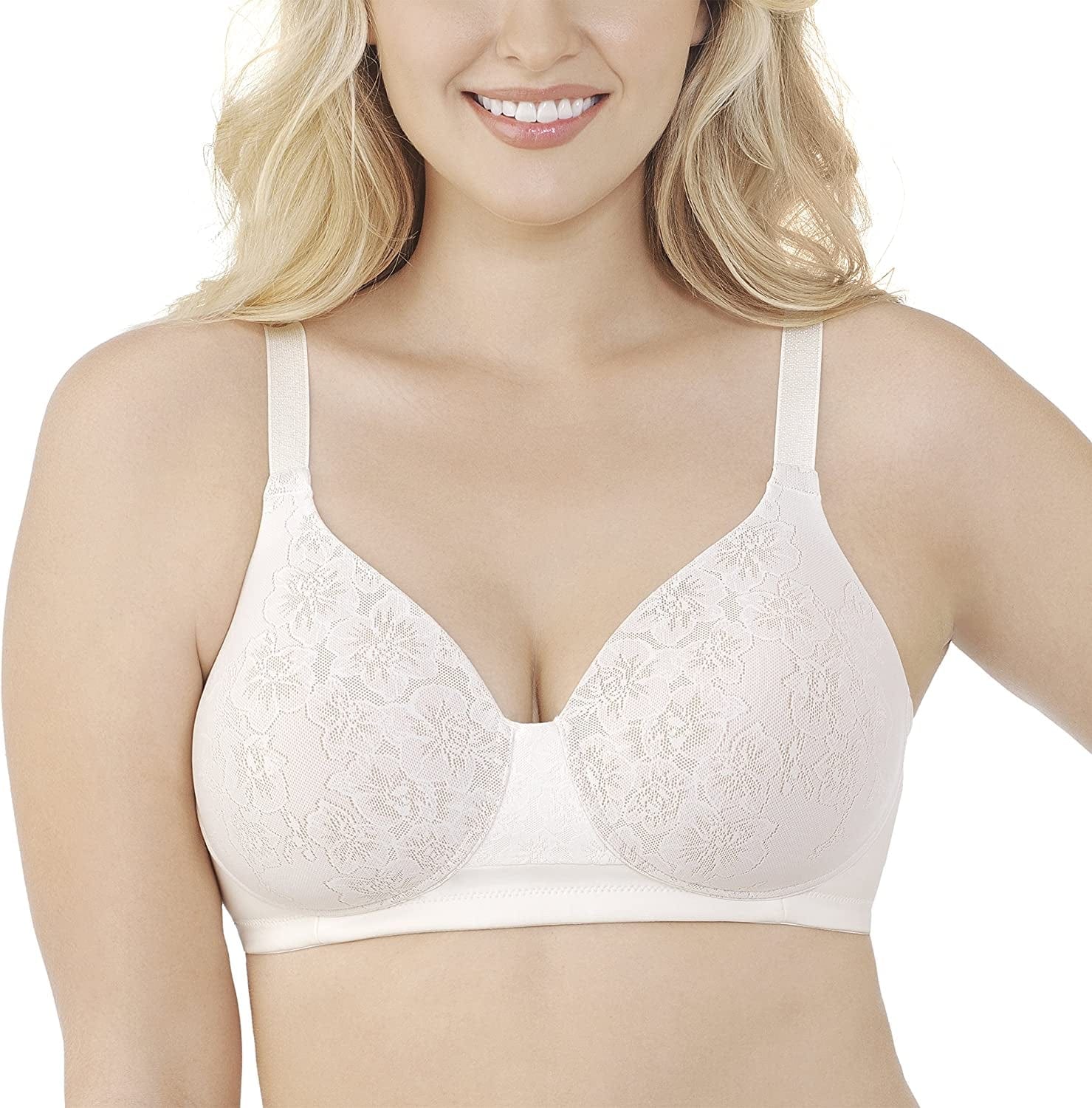Vanity Fair Women'S Beauty Back Full Figure Wirefree Bra (71380-Fashion Colors) Coconut White Orchid / 36D