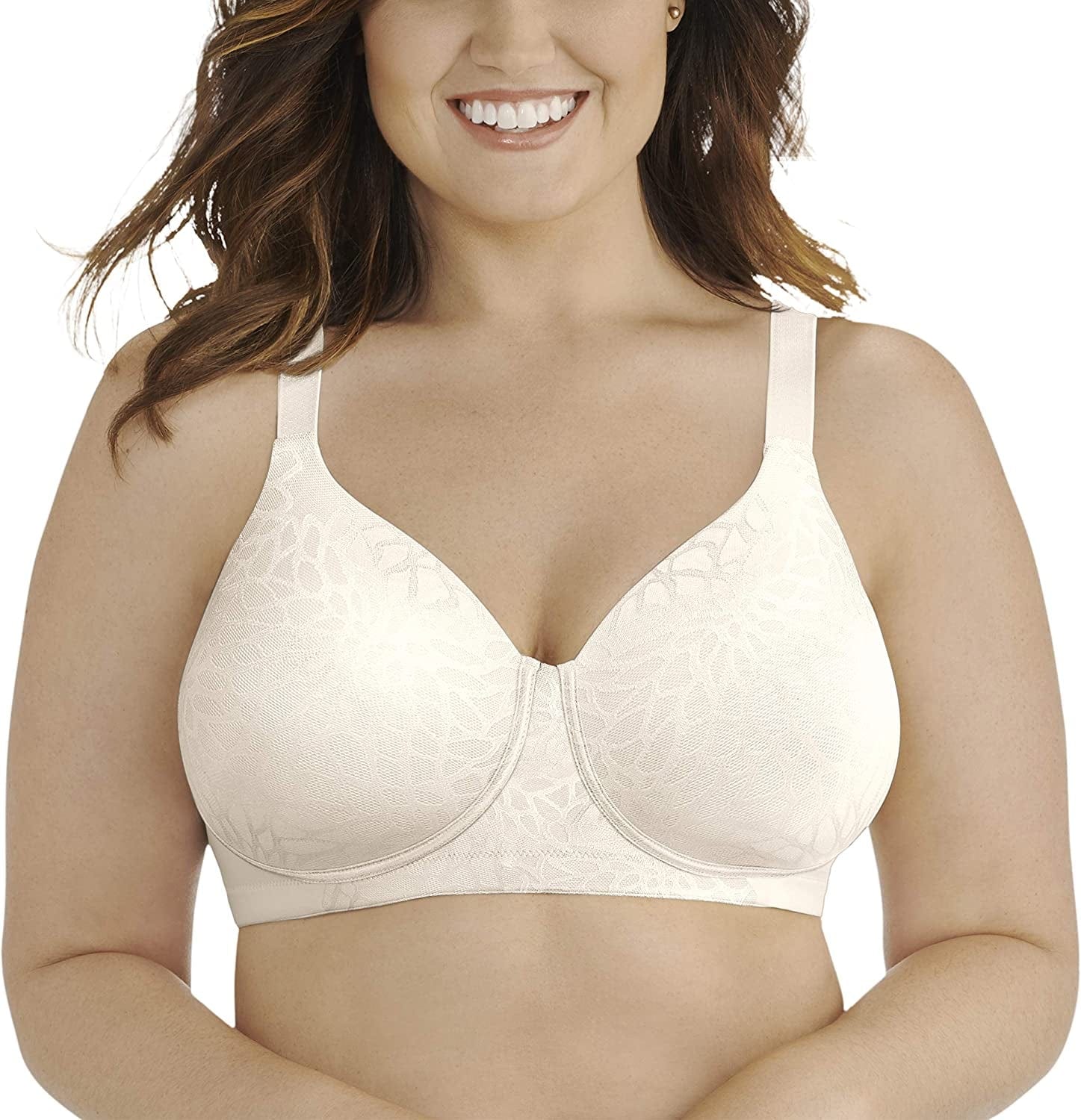 Vanity Fair Women'S Beauty Back Full Figure Wirefree Bra (71380-Fashion Colors) Coconut White Lace / 38C