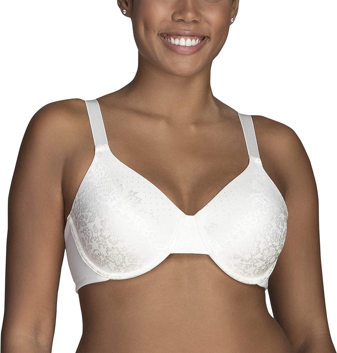 Vanity Fair Women'S Beauty Back Smoothing Minimizer Bra (36C-42H) White Coconut Lace / Beauty Back / 38D