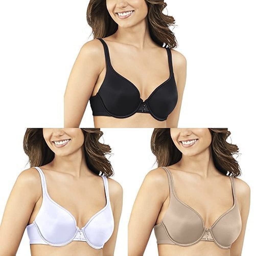 Vanity Fair Women'S Body Caress Full Coverage Convertible Bra Underwire - 3 Pack - Black/White/Beige / Underwire / 38B