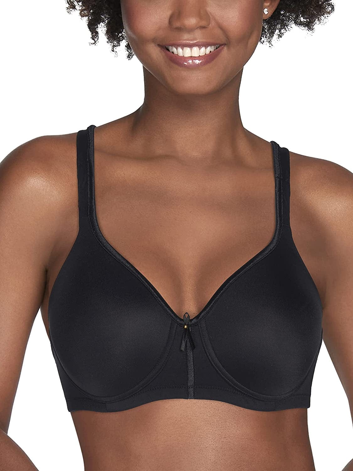 Vanity Fair Women'S Body Caress Full Coverage Convertible Bra Wirefree - Black / Wirefree / 42D