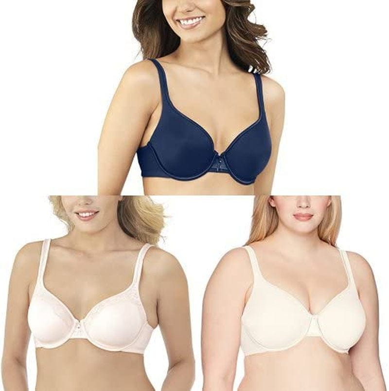Vanity Fair Women'S Body Caress Full Coverage Underwire Bra 75335 Times Square Navy/Sheer Quartz Lace/Ivory / 3 / 36D