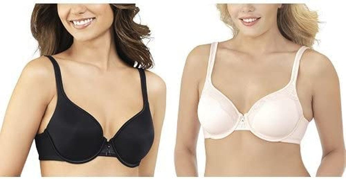 Vanity Fair Women'S Body Caress Full Coverage Underwire Bra 75335 Midnight Black/Sheer Quartz Lace / 2 / 36D