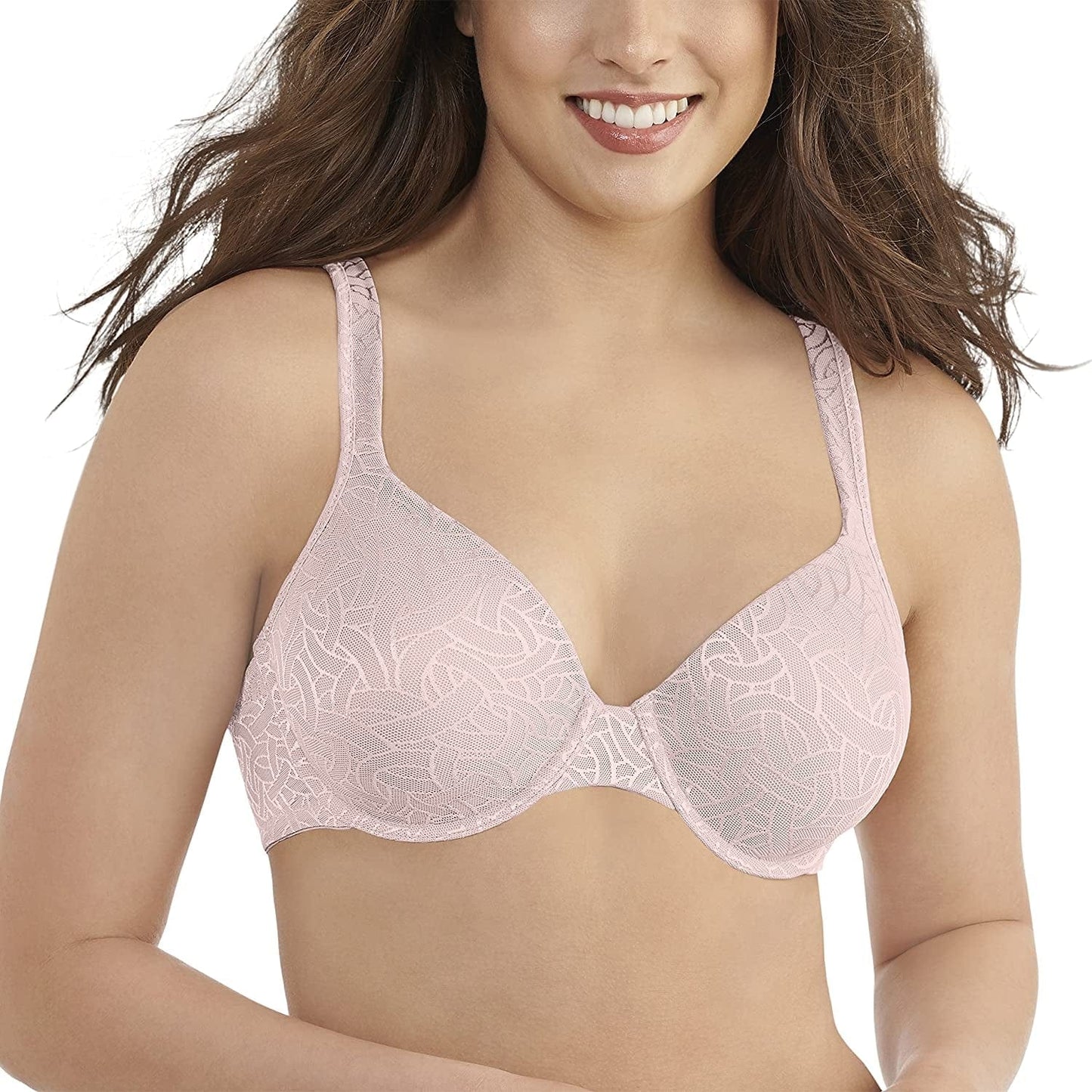 Vanity Fair Women'S Body Shine Full Coverage Underwire Bra 75298 Sheer Quartz Jacquard / 40C