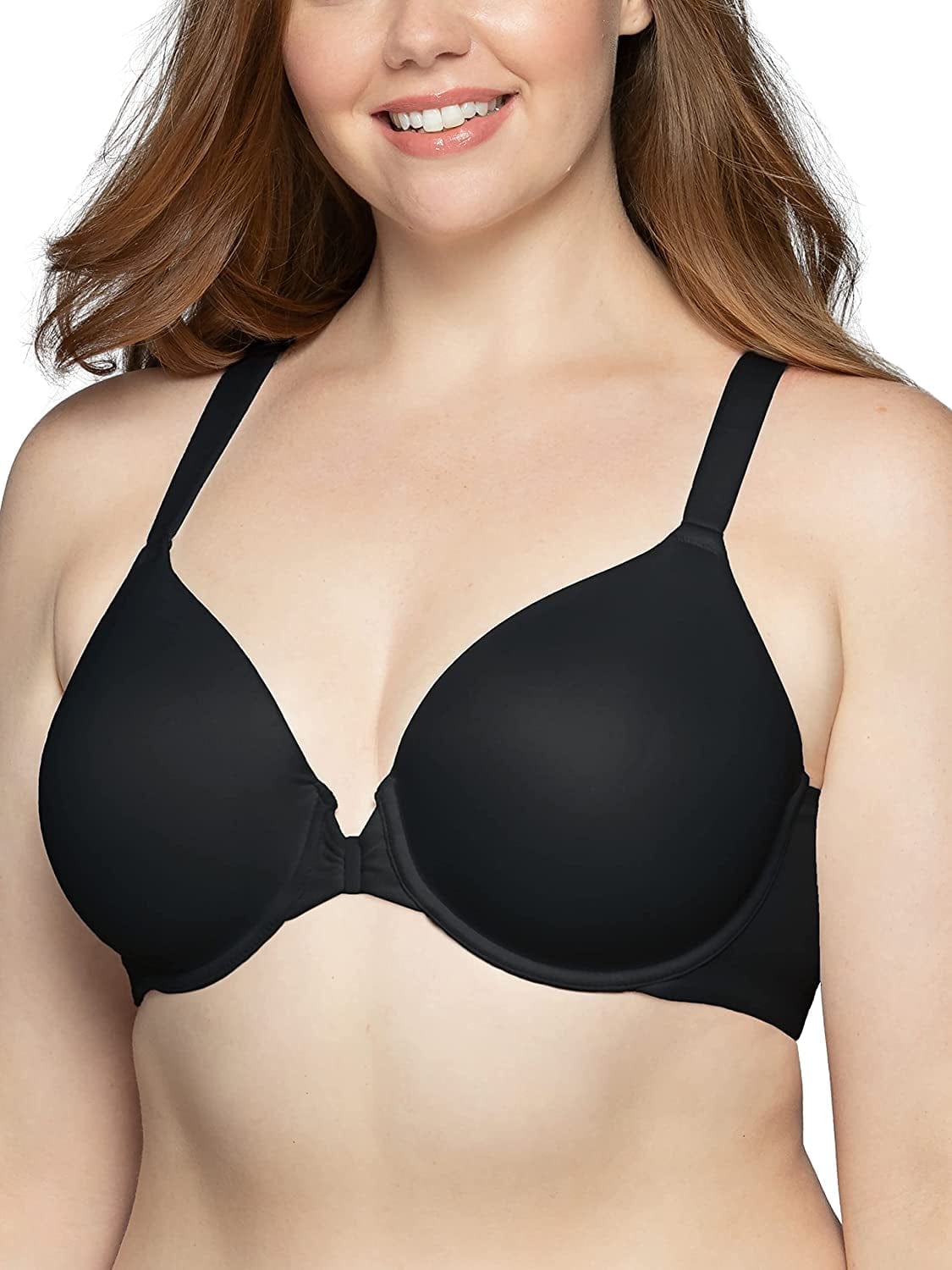Vanity Fair Women'S Front Closure Bra with No-Poke Underwire (34B-44DDD) Full Figure - Black / Full Figure (36C-44DDD) / 44D