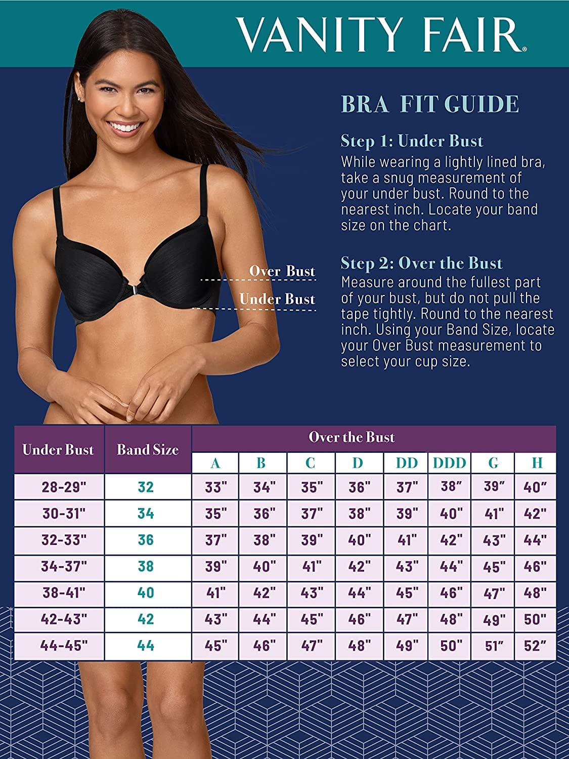 Vanity Fair Women'S Front Closure Bra with No-Poke Underwire (34B-44DDD)