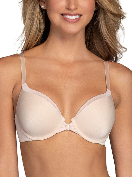 Vanity Fair Women'S Front Closure Bra with No-Poke Underwire (34B-44DDD) Average Figure - Beige / Average Figure (34B-42D) / 36DD