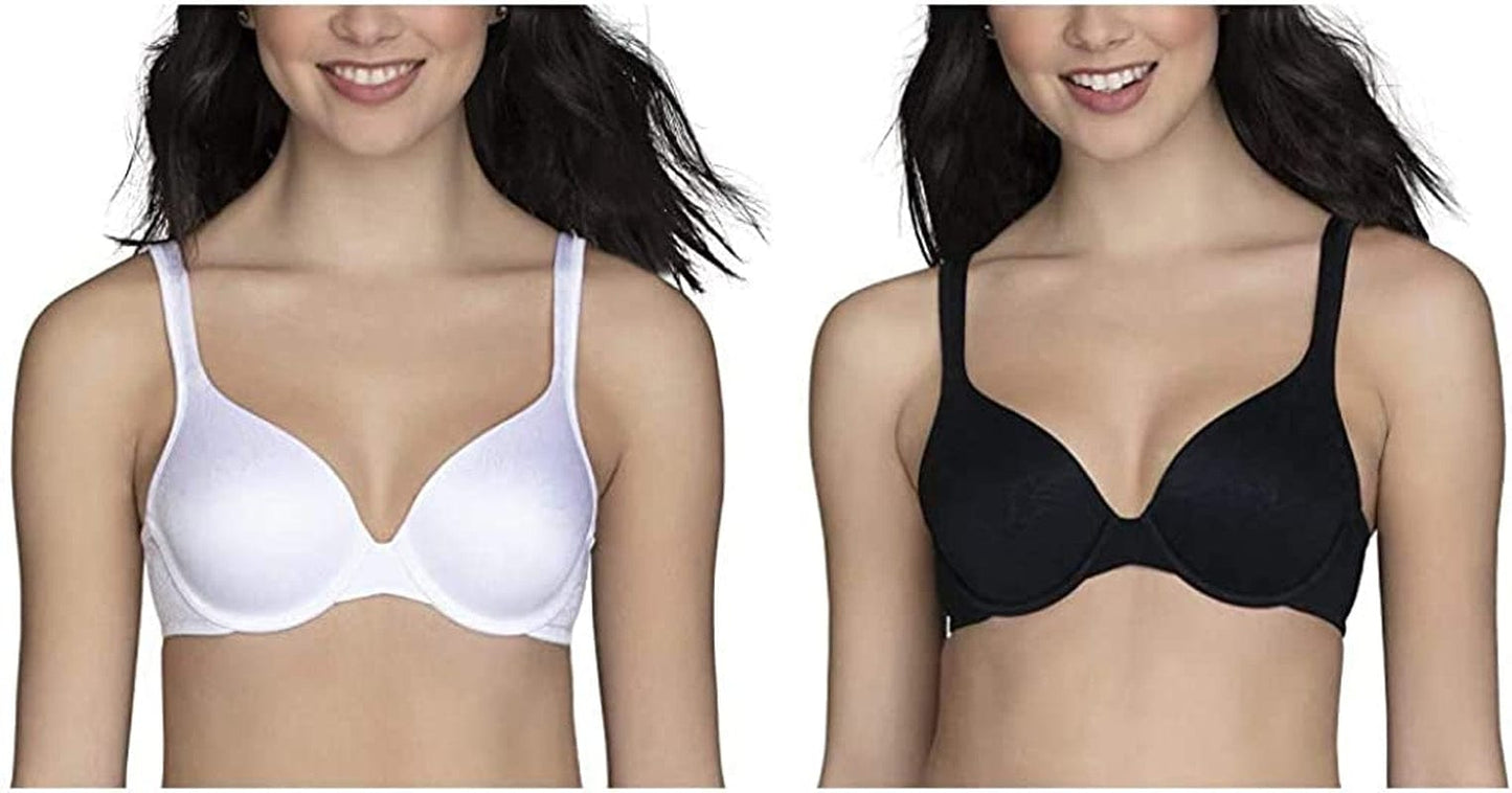 Vanity Fair Women'S Full Coverage Underwire Bra 75298 Underwire - 2 Pack - White Jacquard/Black Jacquard / 38B