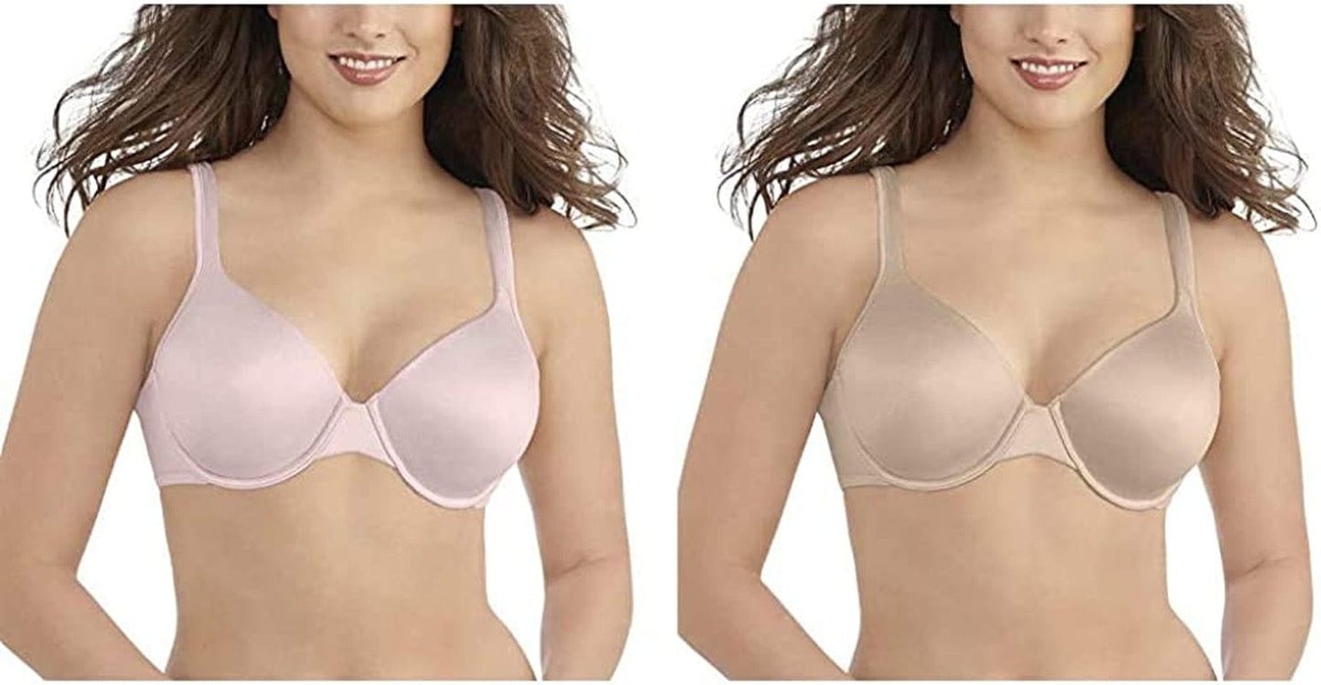 Vanity Fair Women'S Full Coverage Underwire Bra 75298 Underwire - 2 Pack - Quartz/Beige / 36DD