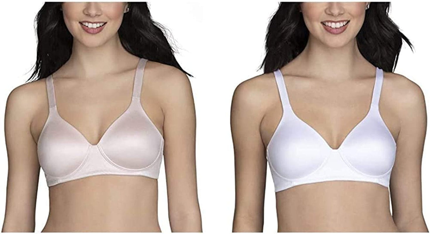 Vanity Fair Women'S Full Coverage Wirefree Bra 72298 Wirefree - 2 Pack - Quartz/White / 42C