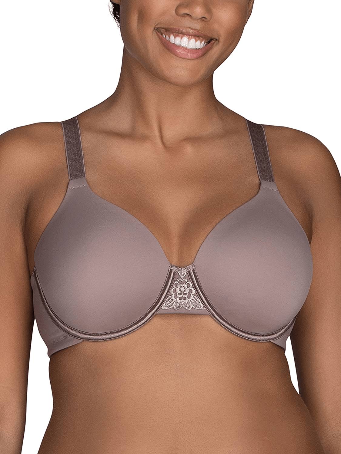 Vanity Fair Women's Full Figure Beauty Back Smoothing Bra (36C-42H) Underwire - Walnut / Underwire / 42D
