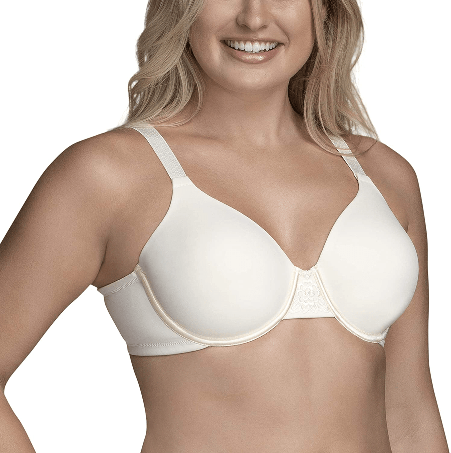 Vanity Fair Women's Full Figure Beauty Back Smoothing Bra (36C-42H) Underwire - Ivory / Underwire / 40DD