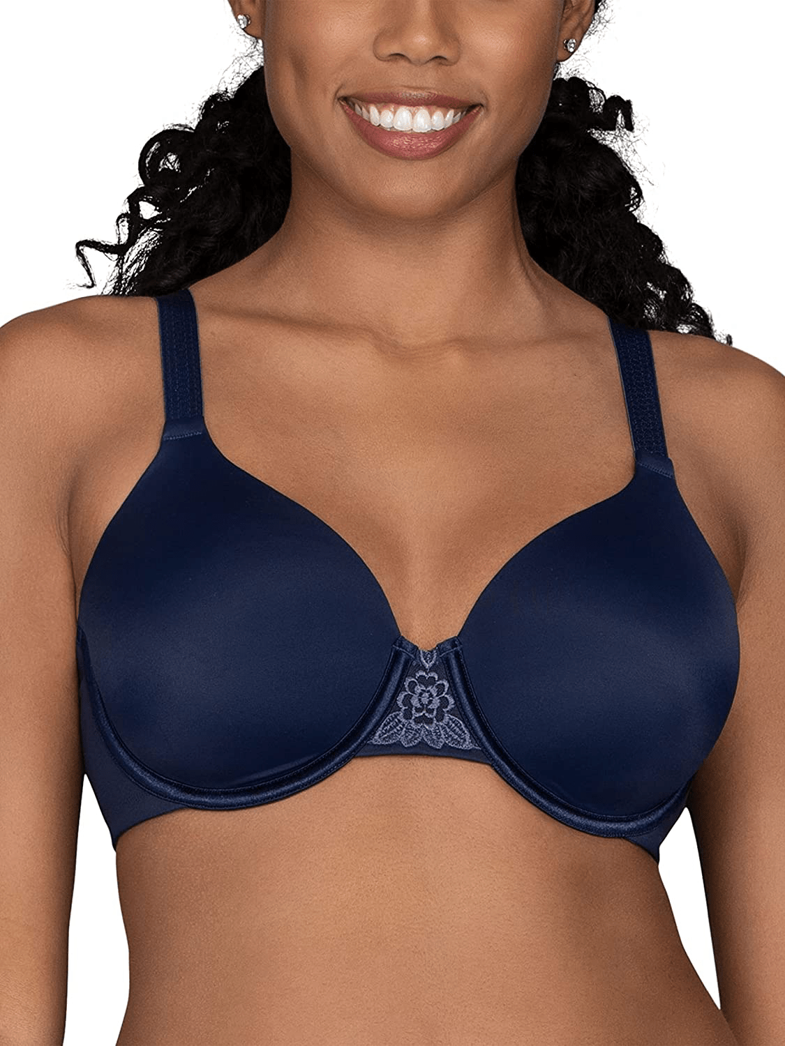 Vanity Fair Women's Full Figure Beauty Back Smoothing Bra (36C-42H) Underwire - Ghost Navy / Underwire / 38C