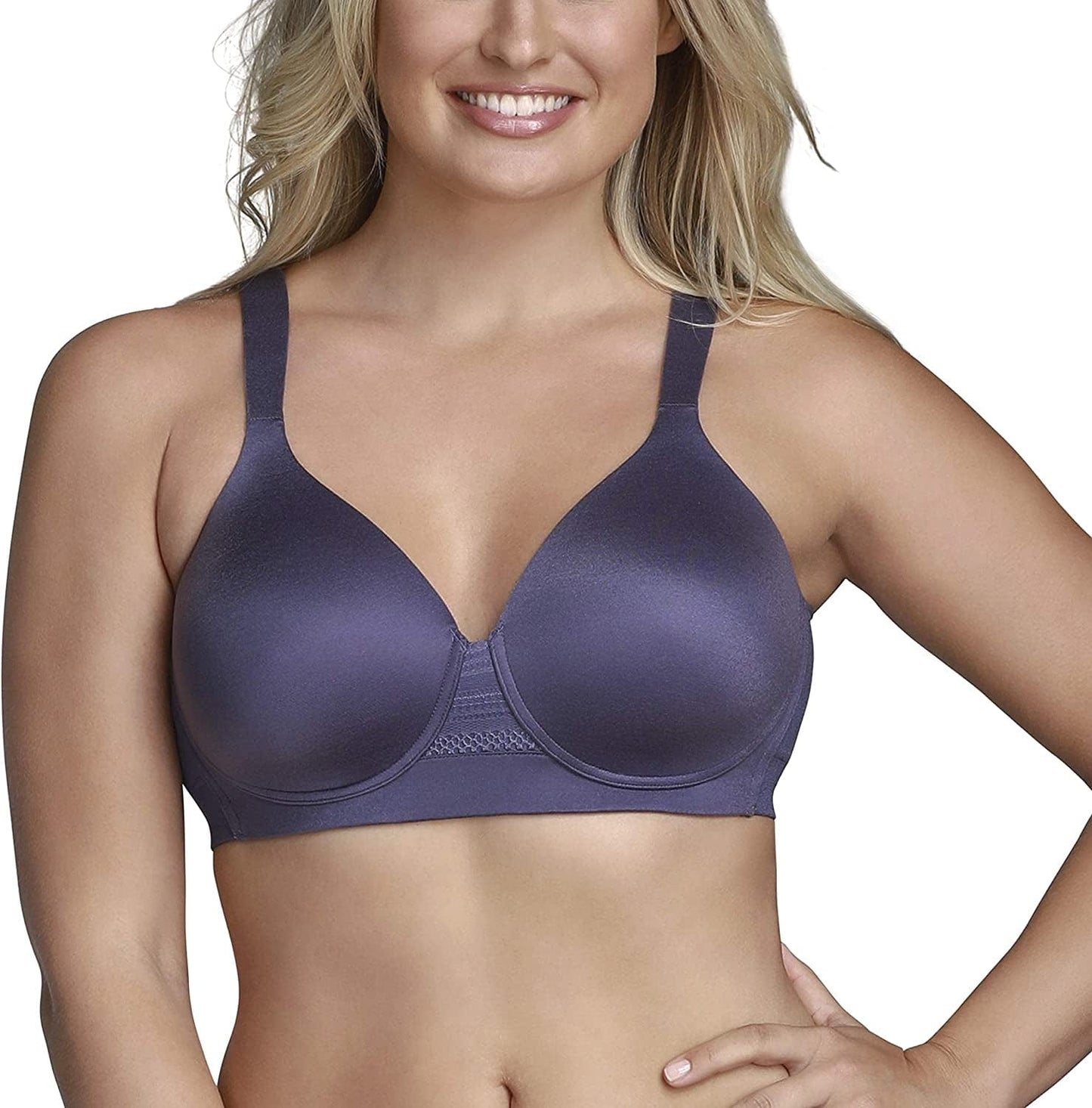 Vanity Fair Women'S Wireless beyond Comfort Bras (Retired Colors) Full Figure - Blue Charcoal / Full Figure (71282) / 40DD