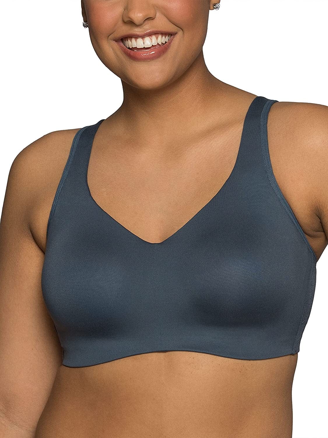 Vanity Fair Women'S Wireless beyond Comfort Bras (Retired Colors) Convertible Straps - Still Water / Convertible Straps (72204) / Large