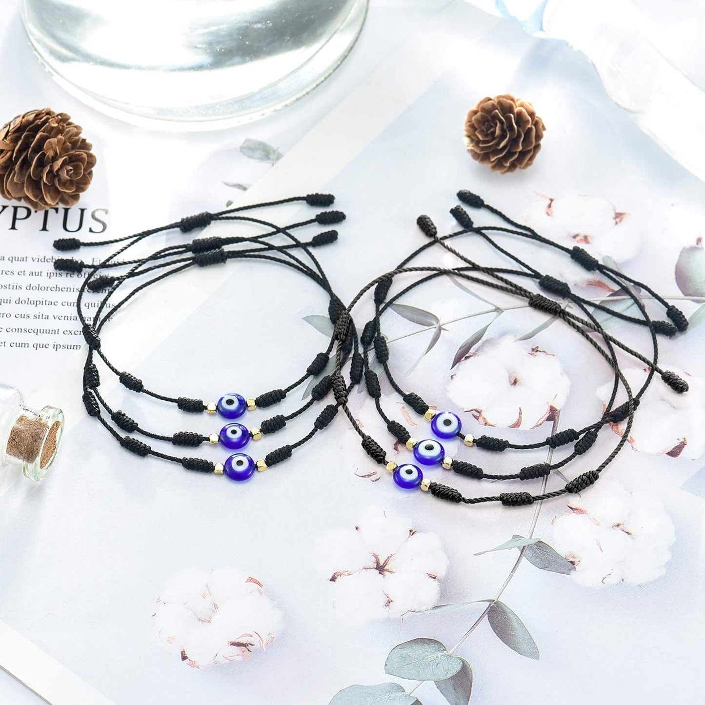 (Ver.3) Tarsus Evil Eye 7 Knot Lucky Bracelets Adjustable Red String Amulet for Women Men Girls & Boys (6 Pcs Bracelet) Apparel & Accessories > Jewelry > Bracelets Tarsus