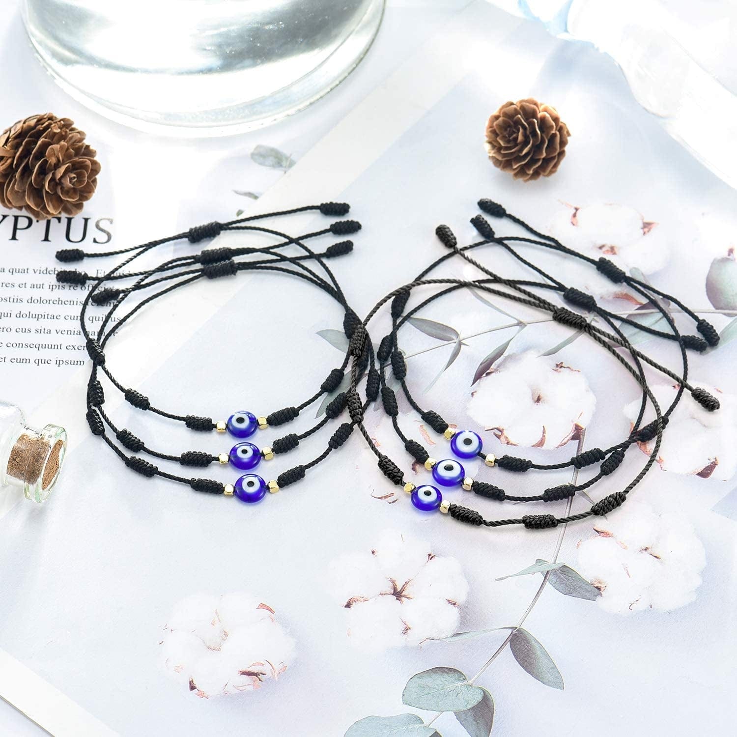 (Ver.3) Tarsus Evil Eye 7 Knot Lucky Bracelets Adjustable Red String Amulet for Women Men Girls & Boys (6 Pcs Bracelet) Apparel & Accessories > Jewelry > Bracelets Tarsus